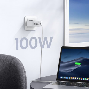 Зарядно за стена UGREEN GaN 100W USB Type A / 3x USB Type C PPS (CD226) бяло - Img 6