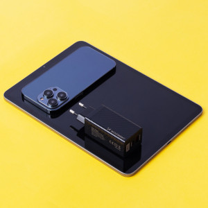 Зарядно за стена WOZINSKY GaN 65W USB Type A / USB Type C PD QC3.0 (WWCG01) черно - Img 15