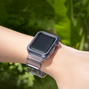 Калъф за корпус с каишка Light Strap - Apple Watch 44mm SE / 44mm Series 6 / 44mm Series 5 / 44mm Series 4 черен - Img 3