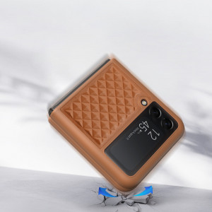Калъф от естествена кожа DUX DUCIS Venice - Samsung Galaxy Z Flip3 5G кафяв - Img 8