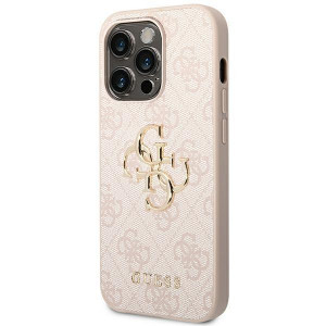 Оригинален гръб GUESS 4G Big Metal Logo GUHCP14L4GMGPI - iPhone 14 Pro розов - Img 2