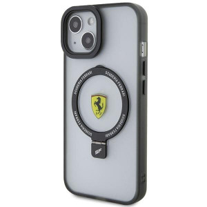 Оригинален твърд гръб FERRARI Ring Stand 2023 FEHMP15SUSCAH - iPhone 15 прозрачен - Img 2