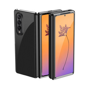 Прозрачен калъф с цветна рамка Plating - Samsung Galaxy Z Fold4 черен - Img 1
