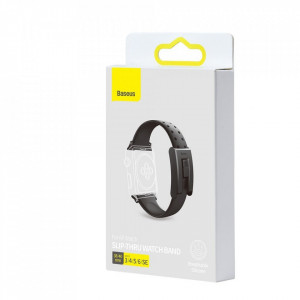 Силиконова каишка Baseus Slip-Thru - Apple Watch 40mm SE / 40mm Series 6 / 40mm Series 5 / 40mm Series 4 / 38mm Series 3 (LBWSE-01) черен - Img 5