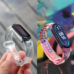 Силиконова каишка Silicone - Xiaomi Mi Band 5 / Band 6 син - Img 3