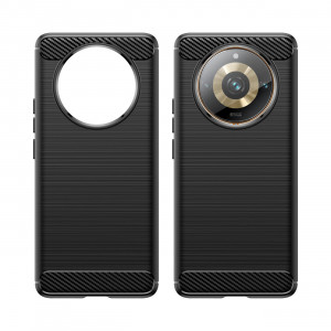 Силиконов гръб Carbon - Realme 11 Pro / 11 Pro+ 5G черен - Img 2