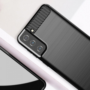 Силиконов гръб Carbon - Samsung Galaxy S21+ 5G черен - Img 8