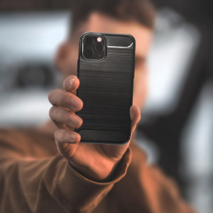 Силиконов гръб FORCELL Carbon - Samsung Galaxy S21+ 5G черен - Img 7