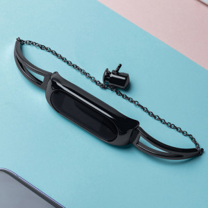 Стоманена каишка Steel - Xiaomi Mi Band 3 / Band 4 / Band 5 / Band 6 черен - Img 6