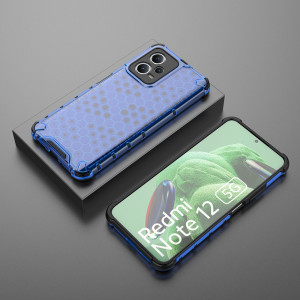 Гръб Honeycomb Armor със силиконов бъмпер - Xiaomi Poco X5 / Redmi Note 12 син - Img 4