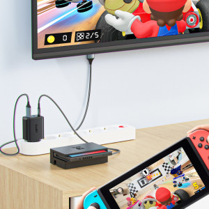 Зарядно за стена ACEFAST 2в1 GaN 65W USB Type A / USB Type C / HDMI 4K @ 60Hz + кабел USB Type C към USB Type C (A17) бяло - Img 7