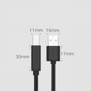 Кабел за принтер UGREEN US122 USB Type B USB Type A 2.0 10m черен - Img 7