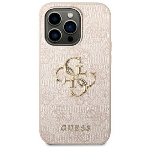 Оригинален гръб GUESS 4G Big Metal Logo GUHCP14L4GMGPI - iPhone 14 Pro розов - Img 3