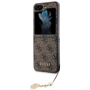 Оригинален калъф GUESS 4G Charms - Samsung Galaxy Z Flip5 кафяв - Img 6