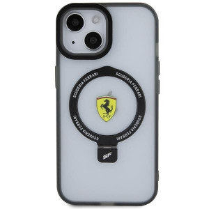 Оригинален твърд гръб FERRARI Ring Stand 2023 FEHMP15SUSCAH - iPhone 15 прозрачен - Img 3