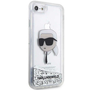 Оригинален твърд гръб KARL LAGERFELD Glitter Karl Head KLHCI8LNKHCH - iPhone 7 / 8 / SE (2nd gen) / SE (3rd gen) сребрист - Img 4