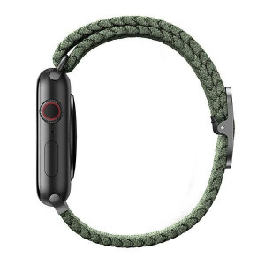 Плетена каишка UNIQ Aspen - Apple Watch 40mm SE / 40mm Series 6 / 40mm Series 5 / 40mm Series 4 / 38mm Series 3 / 38mm Series 2 / 38mm (1st gen) зелен - Img 2