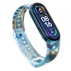 Силиконова каишка Silicone - Xiaomi Mi Band 5 / Band 6 син - Img 1