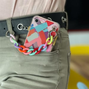 Силиконов гръб с верига Color Chain - Samsung Galaxy S21+ 5G дизайн 2 - Img 4