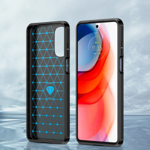 Силиконов гръб Carbon - Moto g stylus 2022 черен - Img 4