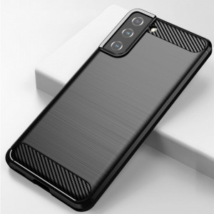 Силиконов гръб Carbon - Samsung Galaxy S21+ 5G черен - Img 4