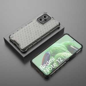 Гръб Honeycomb Armor със силиконов бъмпер - Xiaomi Poco X5 / Redmi Note 12 черен - Img 18