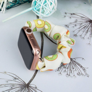 Еластична текстилна каишка - Apple Watch 41mm Series 9 / 41mm Series 8 / 41mm Series 7 / 40mm Series 6 / 40mm SE / 40mm Series 5 / 40mm Series 4 / 38mm Series 3 / 38mm Series 2 киви - Img 2