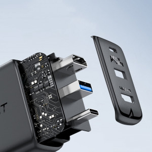 Зарядно за стена ACEFAST 2в1 GaN 65W USB Type A / USB Type C / HDMI 4K @ 60Hz + кабел USB Type C към USB Type C (A17) бяло - Img 8
