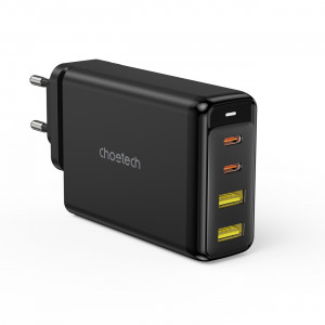 Зарядно за стена CHOETECH GaN 140W 2x USB Type A / 2x USB Type C (PD6005) черно - Img 2