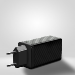 Зарядно за стена WOZINSKY GaN 65W USB Type A / USB Type C PD QC3.0 (WWCG01) черно - Img 3