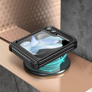 Калъф със защита на сгъвката и клипс SUPCASE Unicorn Beetle Pro - Samsung Galaxy Z Flip5 черен - Img 5