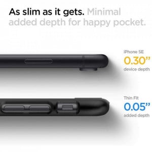 Оригинален гръб SPIGEN Thin Fit - iPhone 7 / 8 / SE (2nd gen) / SE (3rd gen) / SE (3rd gen) черен - Img 7
