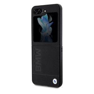 Оригинален калъф от естествена кожа BMW Leather Hot Stamp - Samsung Galaxy Z Flip5 черен - Img 6