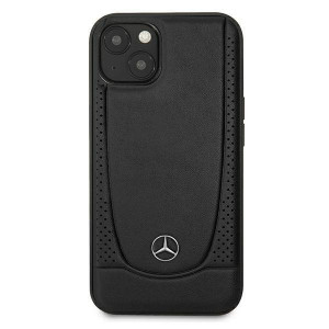 Оригинален твърд гръб от естествена кожа MERCEDES Urban MEHCP13SARMBK - iPhone 13 mini черен - Img 3