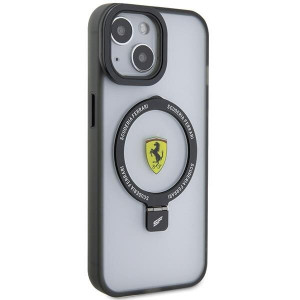 Оригинален твърд гръб FERRARI Ring Stand 2023 FEHMP15SUSCAH - iPhone 15 прозрачен - Img 4