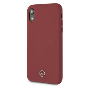 Оригинален твърд гръб MERCEDES Silicone MEHCI61SILRE - iPhone XR червен - Img 2