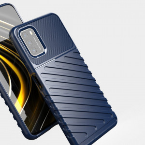 Подсилен гръб Thunder - Xiaomi Poco M3 / Redmi 9T син - Img 2