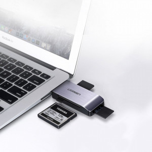 Четец за карти памет UGREEN SD / micro SD / CF / MS към USB 3.0 (50541) сив - Img 7