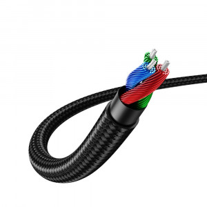 90° аудио кабел UGREEN жак 3.5mm 0.5m син (AV112) - Img 2