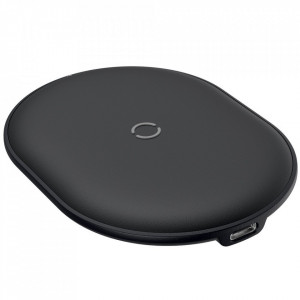 Безжично зарядно BASEUS Cobble Qi 15W + кабел USB Type C 1m (WXYS-01) черно - Img 4