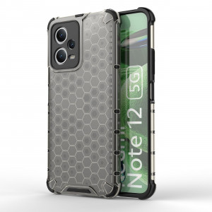 Гръб Honeycomb Armor със силиконов бъмпер - Xiaomi Poco X5 / Redmi Note 12 черен - Img 1