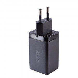 Зарядно за стена JOYROOM GaN 65W USB Type A / 2x USB Type C черен + кабел USB Type C към USB Type C 100W 1.2m (TCG01) черно - Img 4
