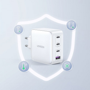 Зарядно за стена UGREEN GaN 100W USB Type A / 3x USB Type C PPS (CD226) бяло - Img 8