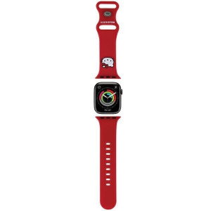 Каишка HELLO KITTY Silicone Kitty Head strap - Apple Watch 41mm Series 9 / 41mm Series 8 / 41mm Series 7 / 40mm Series 6 / 40mm SE / 40mm Series 5 / 40mm Series 4 / 38mm Series 3 / 38mm Series 2 / 38mm (1st gen) червен - Img 1