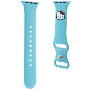 Каишка HELLO KITTY Silicone Kitty Head strap - Apple Watch 41mm Series 9 / 41mm Series 8 / 41mm Series 7 / 40mm Series 6 / 40mm SE / 40mm Series 5 / 40mm Series 4 / 38mm Series 3 / 38mm Series 2 / 38mm (1st gen) син - Img 3