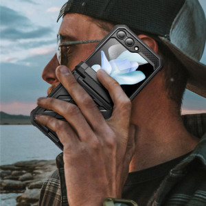 Калъф със защита на сгъвката и клипс SUPCASE Unicorn Beetle Pro - Samsung Galaxy Z Flip5 черен - Img 6