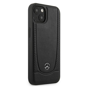 Оригинален твърд гръб от естествена кожа MERCEDES Urban MEHCP13SARMBK - iPhone 13 mini черен - Img 4