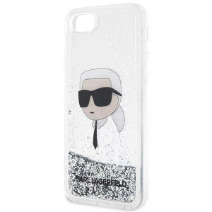 Оригинален твърд гръб KARL LAGERFELD Glitter Karl Head KLHCI8LNKHCH - iPhone 7 / 8 / SE (2nd gen) / SE (3rd gen) сребрист - Img 6