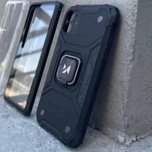 Подсилен гръб WOZINSKY Ring Armor със стойка - Samsung Galaxy A32 5G черен - Img 8