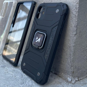 Подсилен гръб WOZINSKY Ring Armor с магнитна стойка - Samsung Galaxy A13 5G черен - Img 8